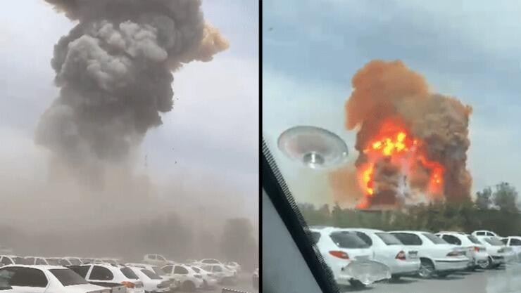כדור האש שתועד בעת הפיצוץ האדיר באיראן