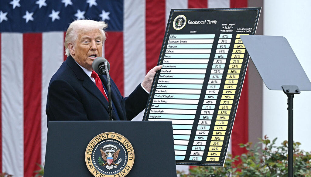 מוסף עצמאות 30.4.25 נשיא ארה"ב דונלד טראמפ מכריז על העלאת מכסים