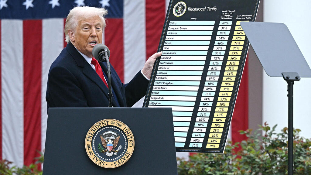 מוסף עצמאות 30.4.25 נשיא ארה"ב דונלד טראמפ מכריז על העלאת מכסים