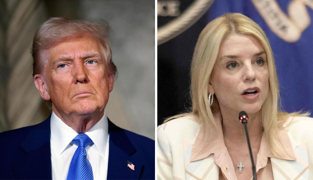 פאמלה פאם בונדי התובעת הכללית של ארה"ב ונשיא ארצות הברית דטנלד טראמפ