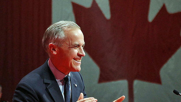 ראש ממשלת קנדה מארק קרני נואם אחרי הניצחון של המפלגה הליברלית בבחירות 29.4.25