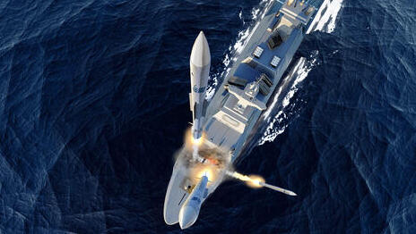 מערכת ברק MX (Photo: IAI) טיל ברק MX של תעשייה אווירית נורה מספינה