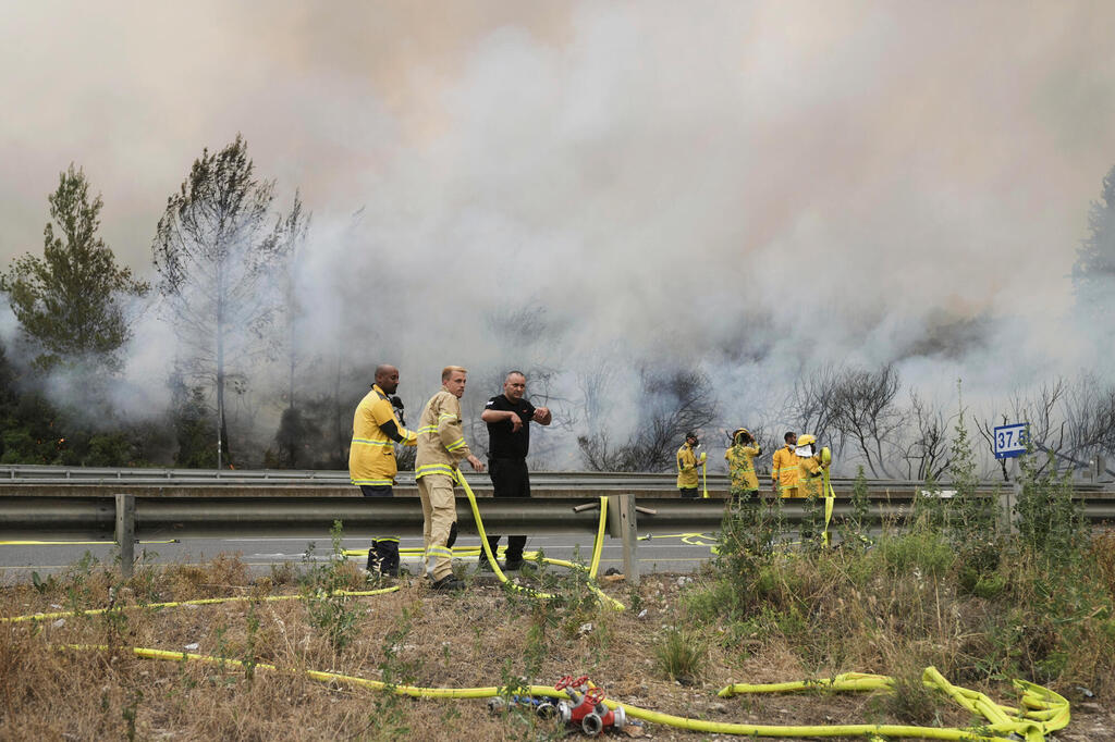 שריפה שריפות ב הרי ירושלים כיבוי לוחמי אש  30.4.25 