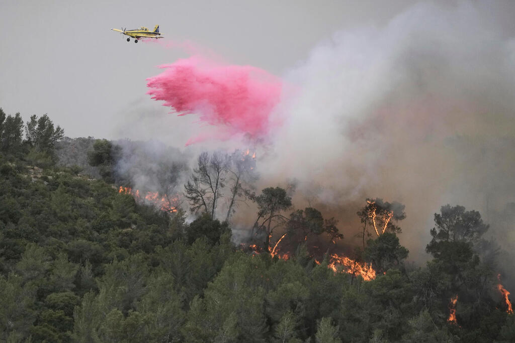 שריפה שריפות  ב הרי ירושלים מטוס כיבוי 30.4.25 