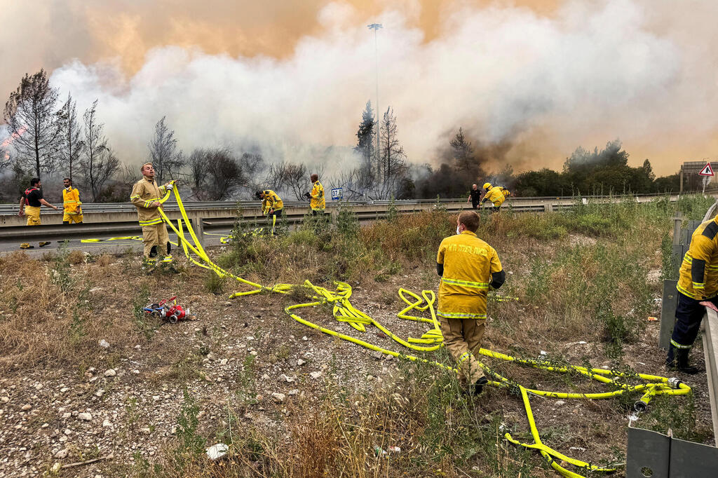 שריפה שריפות ב הרי ירושלים לוחמי אש  30.4.25 