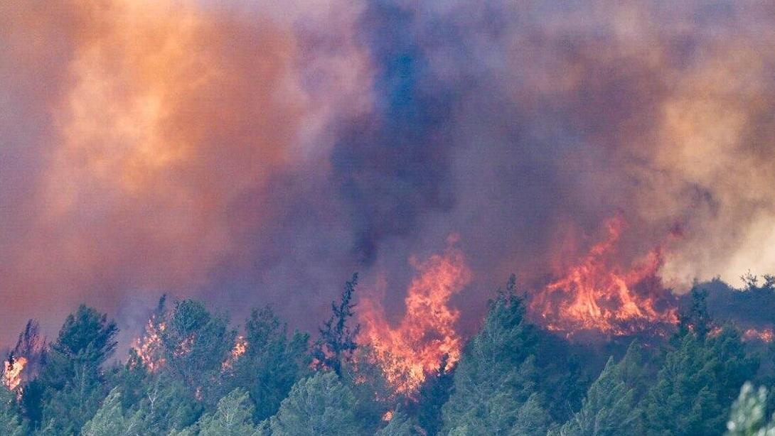 שריפה שריפות 10 ב הרי ירושלים 30.4.25 