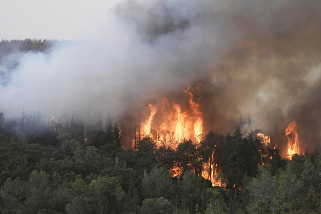 שריפה שריפות ב הרי ירושלים מטוס כיבוי 30.4.25 