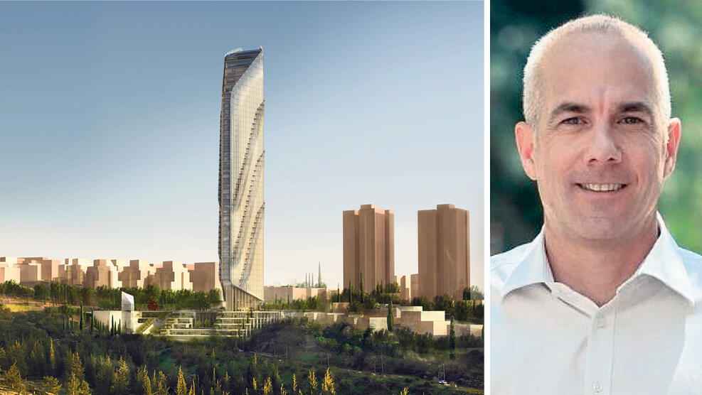 אמנון מרחב מנכ"ל התאחדות בוני הארץ והדמיית עין כרם טאואר