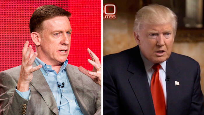 פנאי מימין דונלד טראמפ ו ביל אוונס