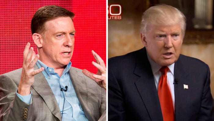 פנאי מימין דונלד טראמפ ו ביל אוונס