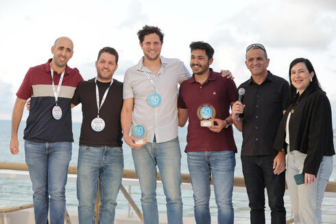 Prize winners Roy Danon, Co-Founder & CEO, Buildots, Dr. Jonathan Cohen, CTO & Co-Founder of Quantum Machines, Moshe Shalev, Co-Founder & CPO, Decart. 