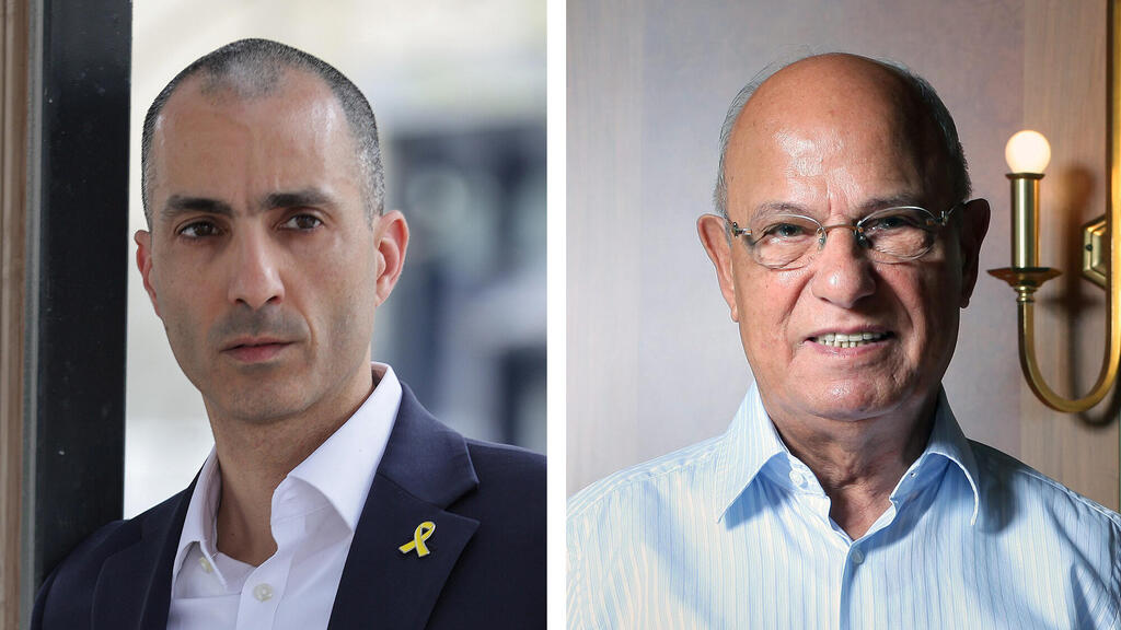 מימין בעל השליטה במגדל שלמה אליהו והממונה על שוק ההון עמית גל