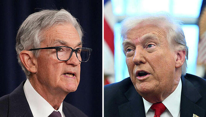 נשיא ארה"ב דונלד טראמפ ו ג'רום פאוול יו"ר הפדרל ריזרב ו  