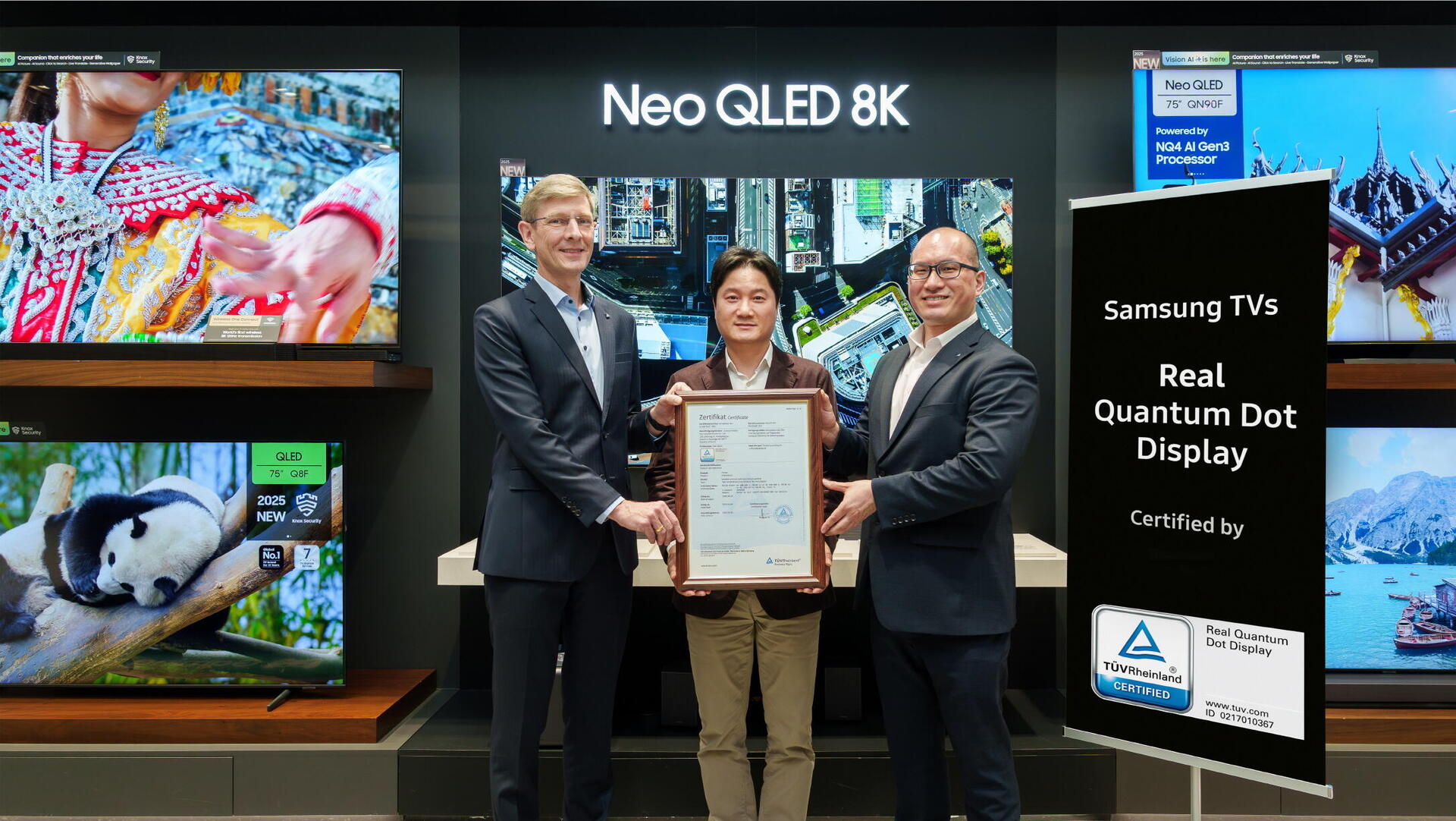 טלוויזיות Samsung QLED קיבלו את האישור Real Quantum Dot Display מטעם TÜV Rheinland
