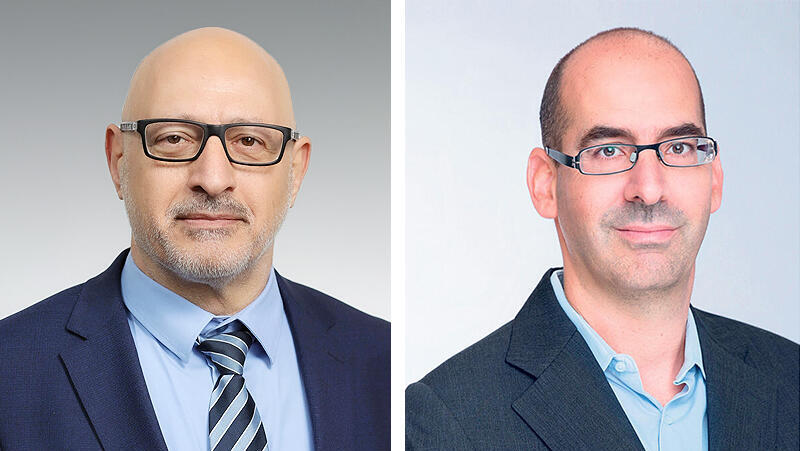 מימין חגי שרייבר מנהל השקעות ראשי הפניקס ומנכ"ל מור יוסי לוי