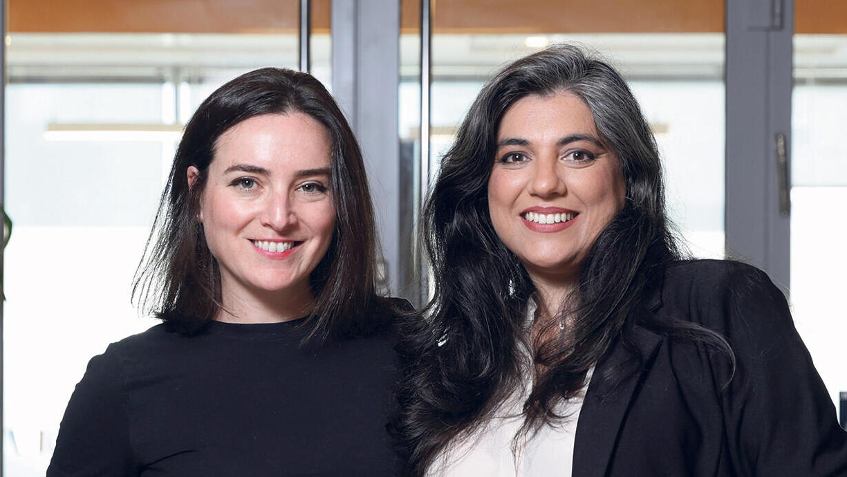 GROWTH+  מימין ד"ר שני אליהו גרוס מנכ"לית ומייסדת שותפה PolyMERit ו מיכל קיסוס הרצוג מנכ"לית Poalim Tech