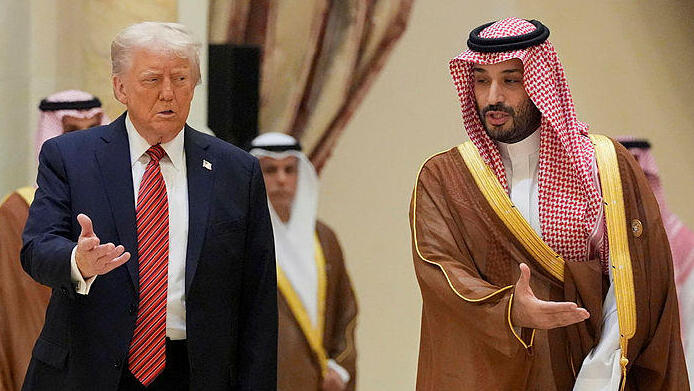 יורש העצר של סעודיה מוחמד בן סלמאן ונשיא ארה"ב דונלד טראמפ בריאד מאי 2025
