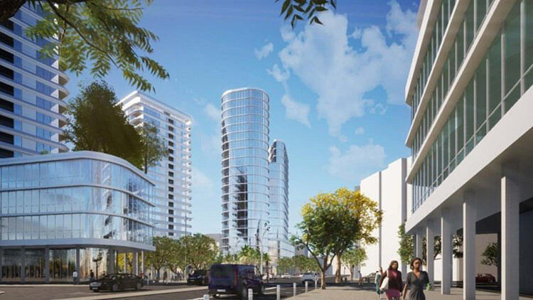 הדמיית תוכנית התחדשות עירונית ב צומת כדורי הרצליה