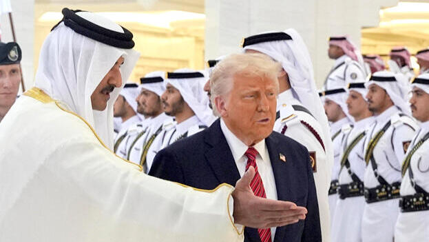 פוטו טראמפ במזרח התיכון קבלת פנים דוחא קטאר