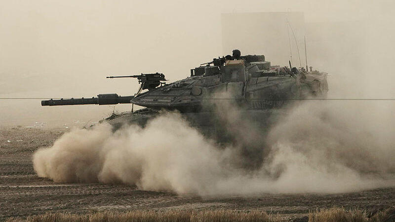 טנק של צה"ל בסמוך ל רצועת עזה מלחמה בעזה 16.5.25