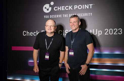 Check Point CEO Nadav Zafrir alongside Executive Chairman Gil Shwed. 