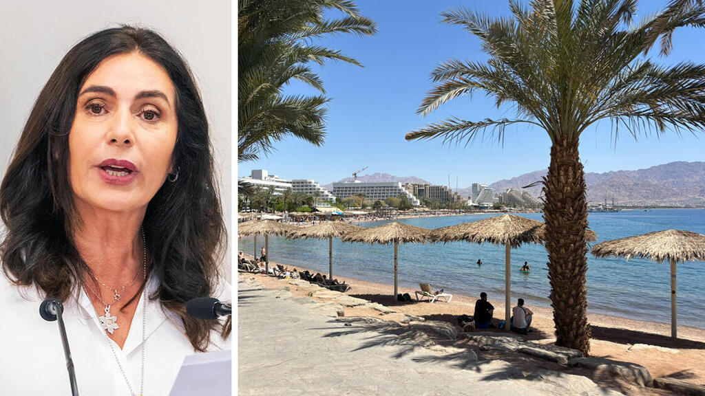 שרת התחבורה מירי רגב לצד חוף הים ב אילת