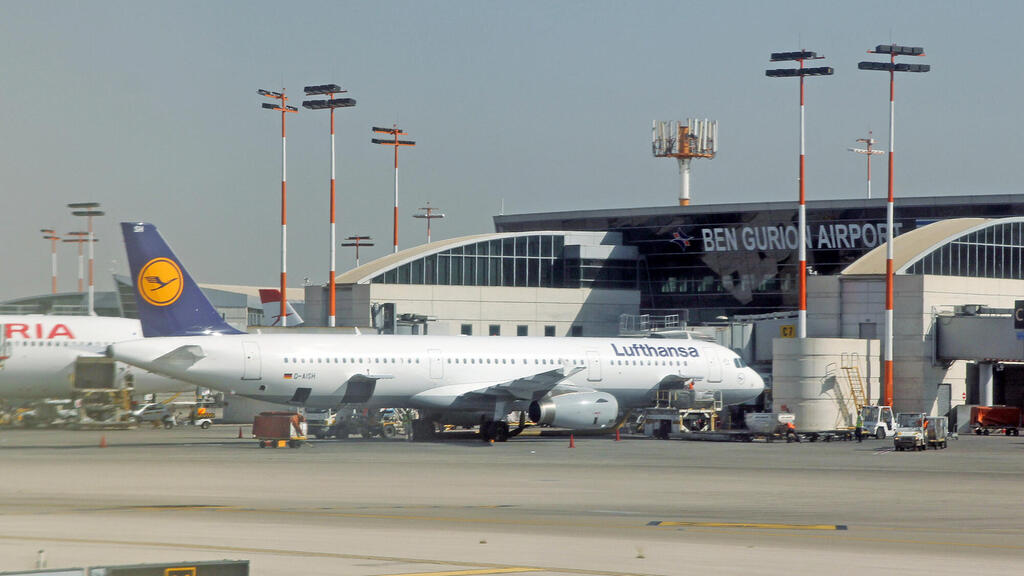 מטוס Airbus 321-231 של חברת לופטהנזה ב נתב"ג נמל התעופה בן גוריון
