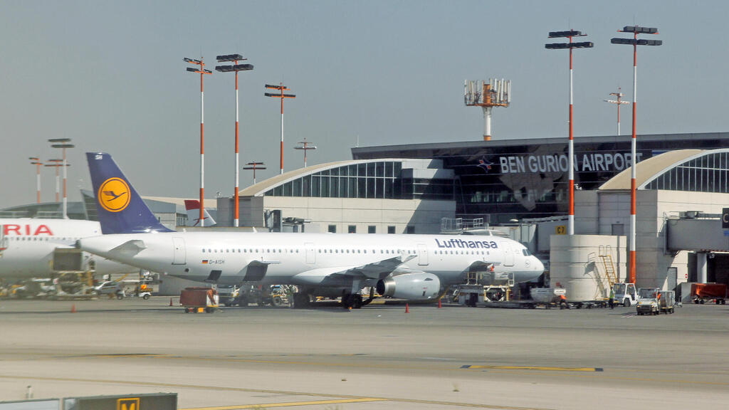 מטוס Airbus 321-231 של חברת לופטהנזה ב נתב"ג נמל התעופה בן גוריון