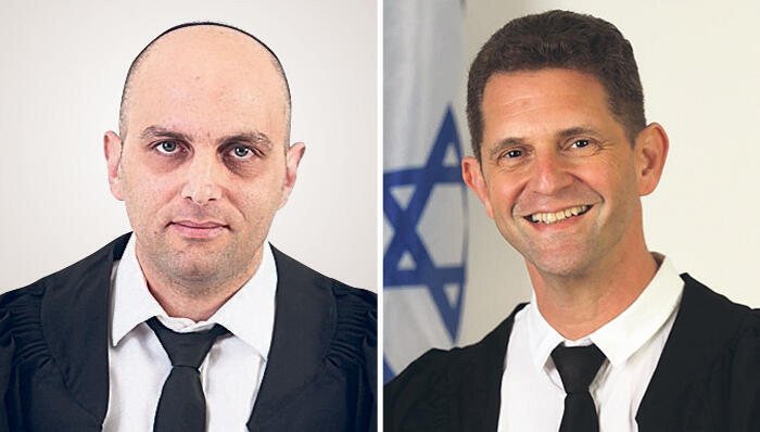 השופטים החדשים  בבית הדין לעבודה  מימין דורי ספיבק  ו עמיצור איתם