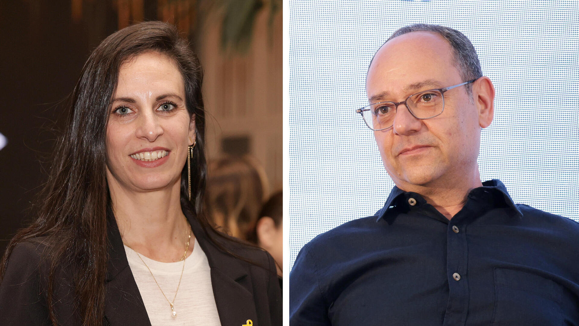 מימין קובי שלום שותף בכיר בקרן סקיי ו ליאת חזות מנכלית פועלים אקוויטי