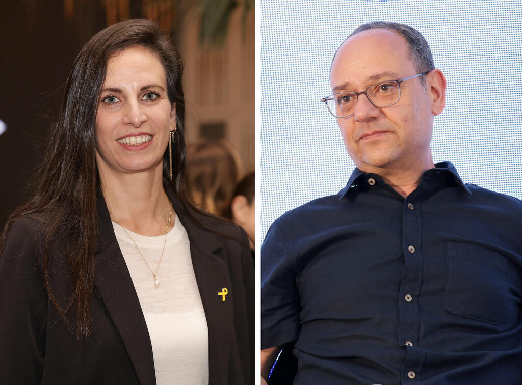 מימין קובי שלום שותף בכיר בקרן סקיי ו ליאת חזות מנכלית פועלים אקוויטי