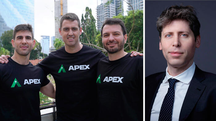 מימין סם אלטמן  ו מייסדי Apex Security team