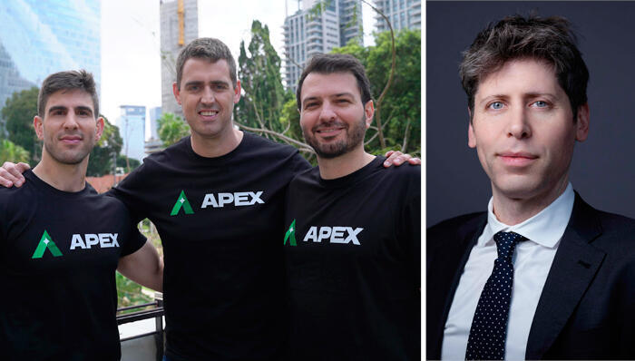 מימין סם אלטמן  ו מייסדי Apex Security team
