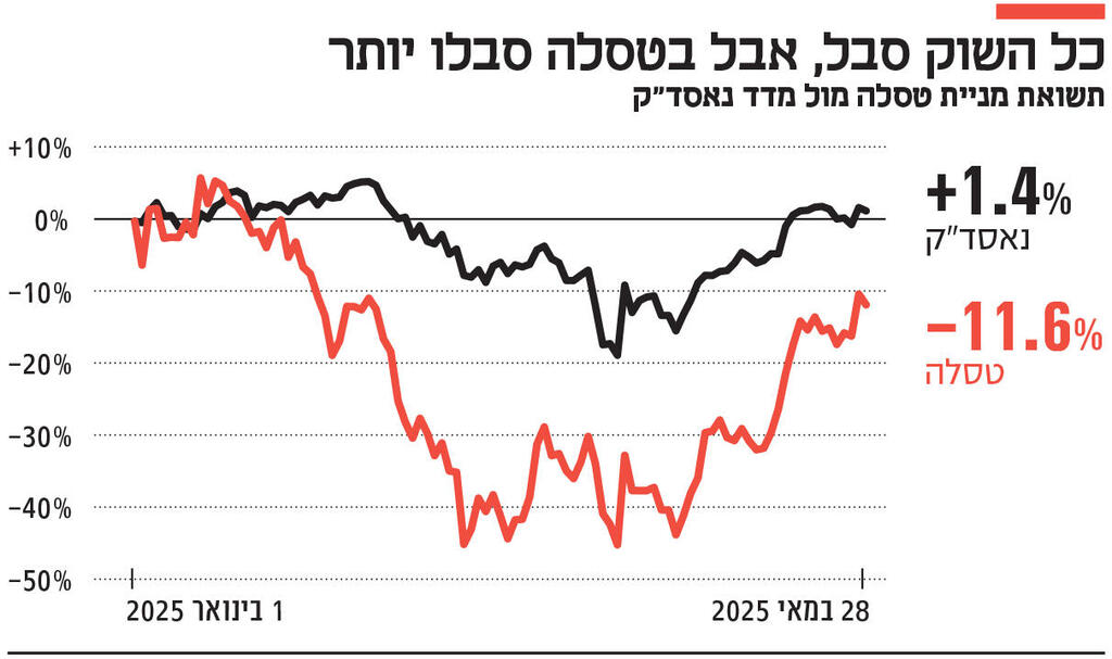 אינפו כל השוק סבל אבל בטסלה סבלו יותר