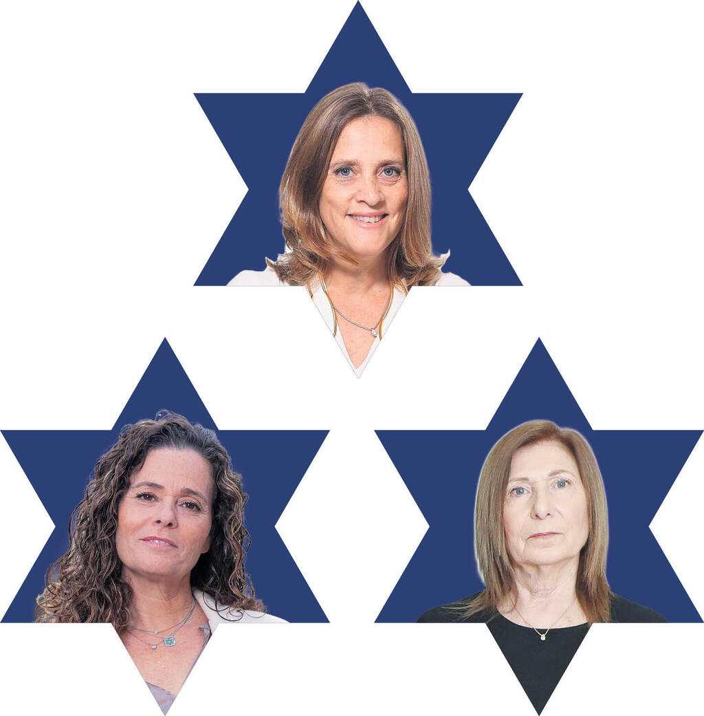 שרביט ברוך, שיין ולנקרי. "אם תעשה לי תרגיל מחשבתי ותבקש ממני לשבץ את נשות פורום דבורה בתפקידי צללים לממשלה, אני מייצרת הרכב מלא, כולל חלוקת כלל התיקים" (צילומים: דנה קופל, יובל חן, חן גלילי) נשים מוסף כתבת יובל אזולאי
