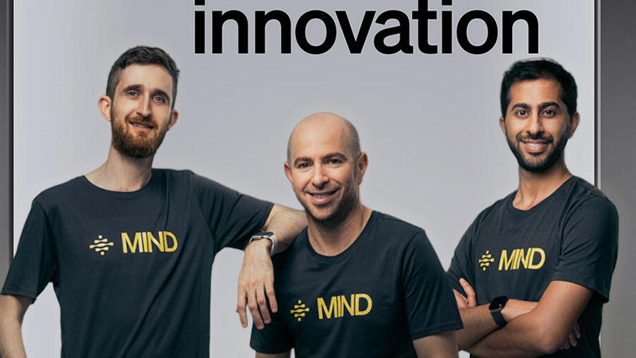 מייסדי חברת הסייבר MIND איתי שוורץ מייסד משותף ו-CTO ערן ברק מייסד משותף ו-CEO הוד בן נון מייסד משותף וסמנכ"ל הפיתוח