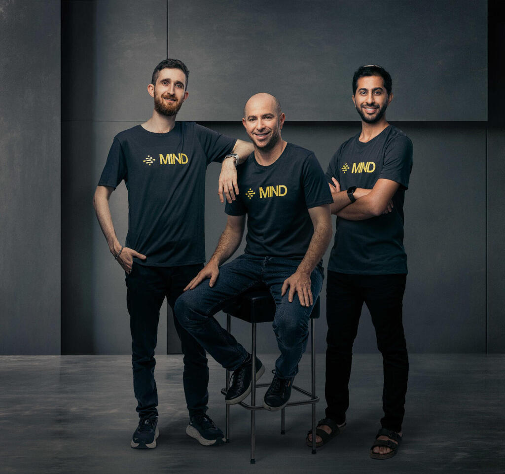מייסדי חברת הסייבר MIND איתי שוורץ מייסד משותף ו-CTO ערן ברק מייסד משותף ו-CEO הוד בן נון מייסד משותף וסמנכ"ל הפיתוח