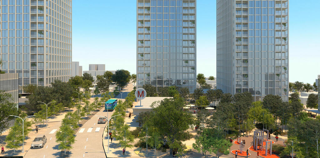 הדמיה של התוכנית שדרות דב הוז חולון