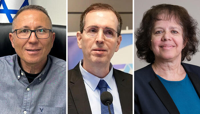 מימין: סמנכ"לית המחקר של ביטוח לאומי ניצה קסיר, ראש הלשכה המרכזית לסטטיסטיקה ירון פלוס, ממלא מקום מנכ"ל ביטוח לאומי צביקה כהן. פערי מידע ושכר (צילומים: באדיבות הלמ"ס, יואב דודקביץ, דוברות הביטוח הלאומי) מימין סמנכ"לית המחקר של ביטוח לאומי ניצה קסיר ראש הלשכה המרכזית לסטטיסטיקה ירון פלוס ממלא מקום מנכ"ל ביטוח לאומי צביקה כהן