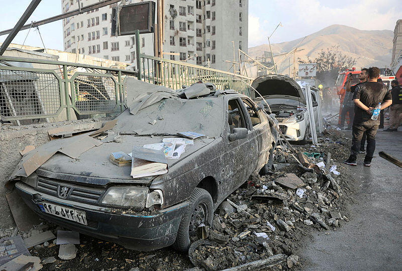 Teheran after attack. (Photo: Majid Asgaripour/WANA (West Asia News Agency) via REUTERS) נזקים ב טהרן איראן 4 תקיפה באיראן 13.6.25