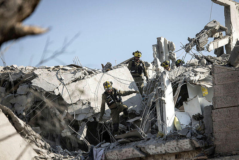 בניין שנפגע ב ראשון לציון הרס מלחמה עם איראן 14.6.25