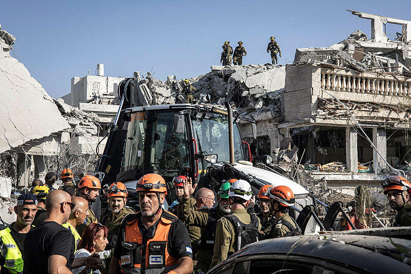 מלחמה עם איראן הרס הריסות ב ראשון לציון ראשל"צ בעקבות נפילת טיל איראני 14.6.25
