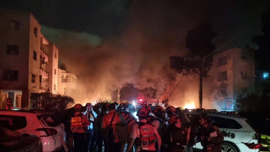 חיפה נפילה פגיעה ישירה אש תקיפה איראנית איראן מטח עקב שיגור טיל בליסטי 15.6.25