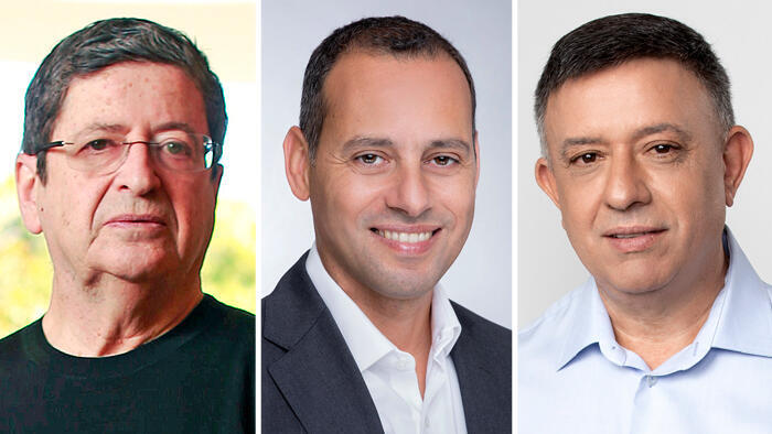 מימין אבי גבאי אייל בן סימון ו מורי ארקין
