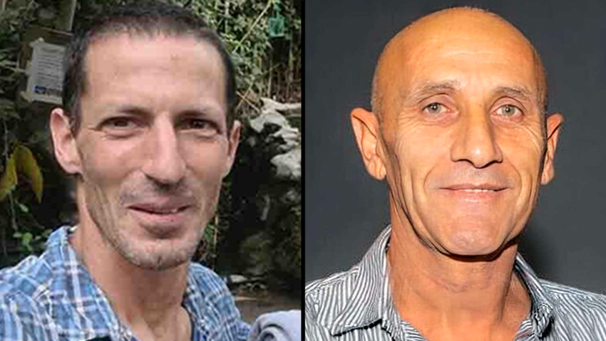 מימין: יאיר יעקב ואביב אצילי שגופותיהם הושבו מחאן יונס