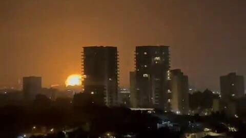 תיעוד נפילה רחובות טיל איראן איראני עם כלביא