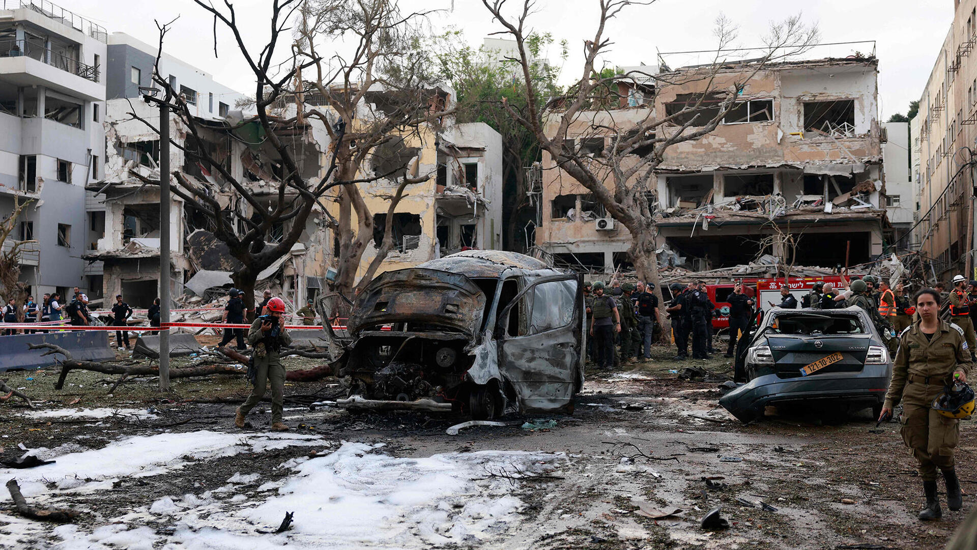 6 זירת נפילה ב תל אביב נפילת טיל מלחמה עם איראן 16.6.25