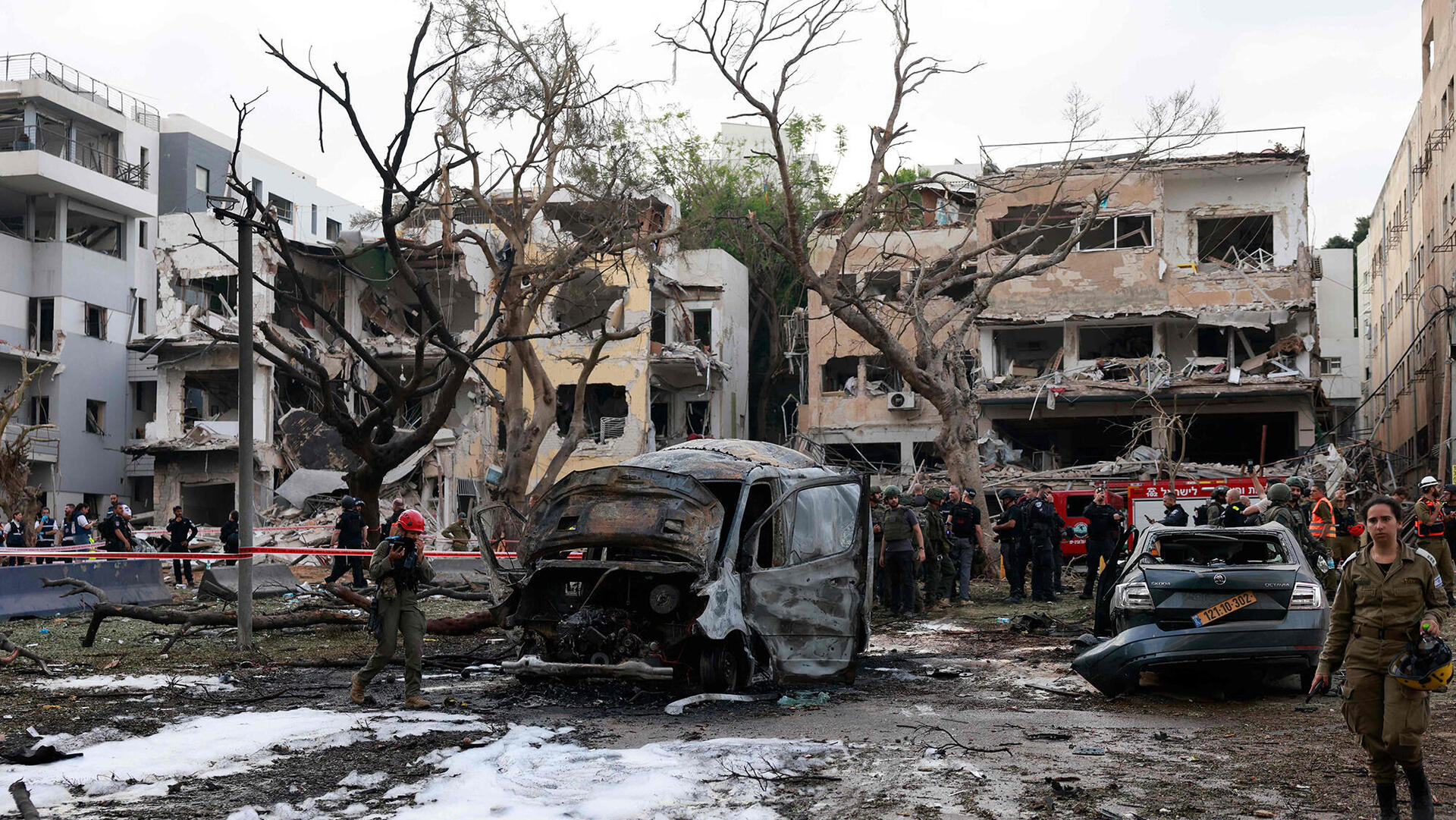 6 זירת נפילה ב תל אביב נפילת טיל מלחמה עם איראן 16.6.25