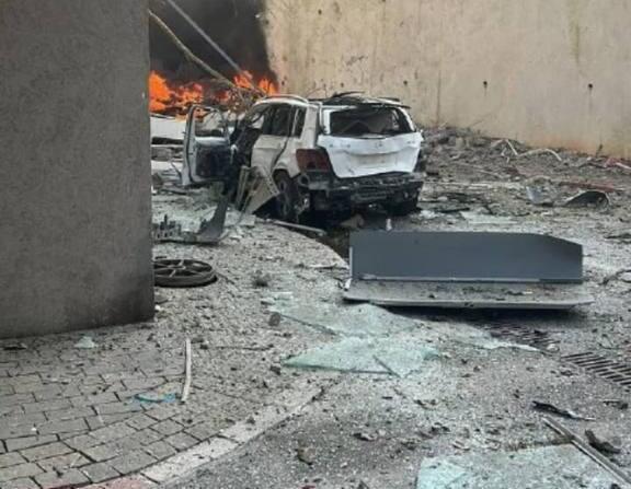 פגיעת טיל באזור הבורסה בר"ג פגיעת טיל איראן 19.6 רמת גן אזור הבורסה