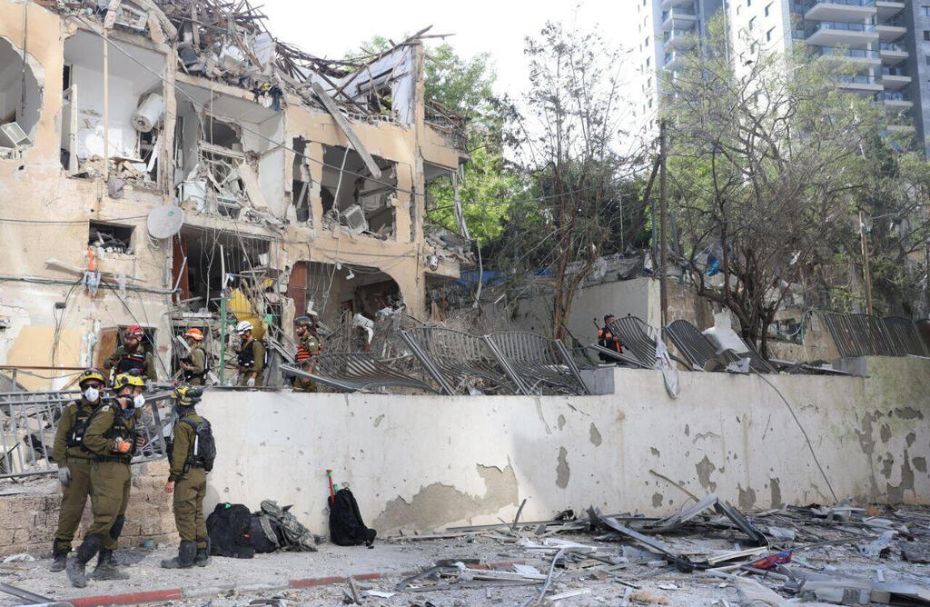 פגיעה ישירה ירי מ איראן הרס נזק בניינים רמת גן 19.6.25